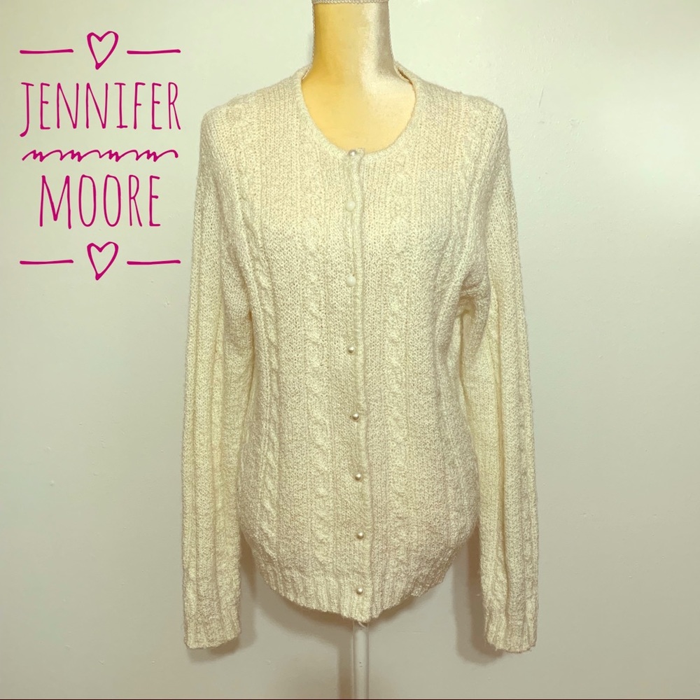 Ultra Soft Jennifer Moore Button Down Swea…